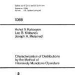 خرید و دانلود نسخه کامل کتاب Characterization of Distributions by the Method of Intensively Monotone Operators