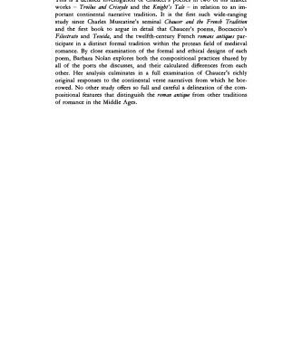 خرید و دانلود نسخه کامل کتاب Chaucer and the Tradition of the Roman Antique