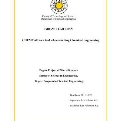 خرید و دانلود نسخه کامل کتاب CHEMCAD as a tool when teaching Chemical Engineering