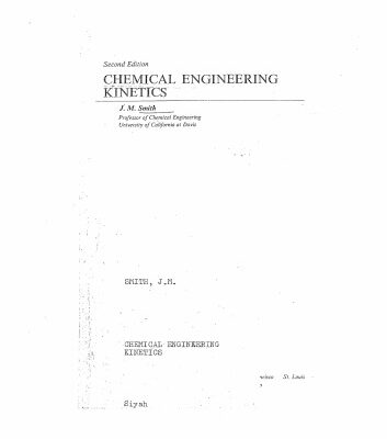 خرید و دانلود نسخه کامل کتاب Chemical Engineering Kinetics J M Smith, Second Edition