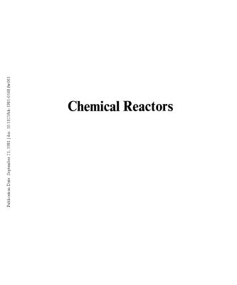 خرید و دانلود نسخه کامل کتاب Chemical Reactors