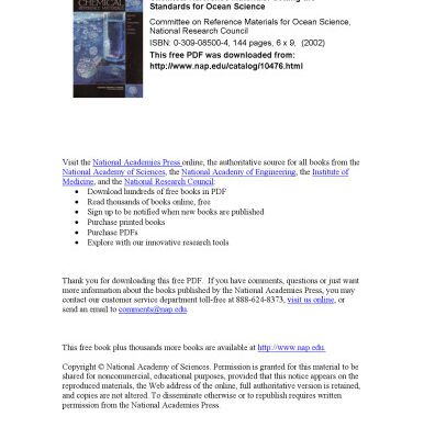 خرید و دانلود نسخه کامل کتاب Chemical Reference Materials Setting the Standards for Ocean Science