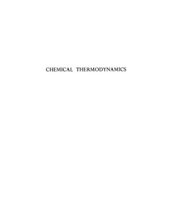 خرید و دانلود نسخه کامل کتاب Chemical Thermodynamics