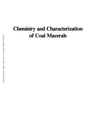 خرید و دانلود نسخه کامل کتاب Chemistry and Characterization of Coal Macerals