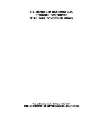 خرید و دانلود نسخه کامل کتاب Chemistry of Heterocyclic Compounds. Volume 2. Six-Membered Heterocyclic Nitrogen Compounds With Four Condensed Rings