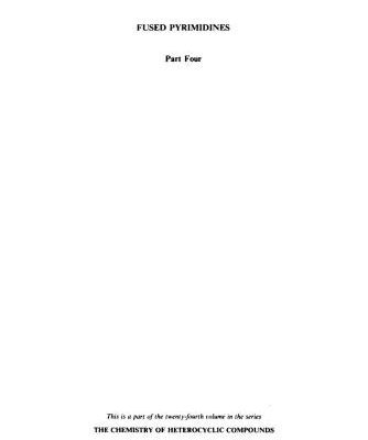 خرید و دانلود نسخه کامل کتاب Chemistry of Heterocyclic Compounds. Volume 24. Fused Pyrimidines. Part IV. Miscellaneous Fused Pyrimidines