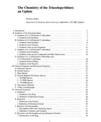 خرید و دانلود نسخه کامل کتاب Chemistry of the Triazolopyridines: An Update
