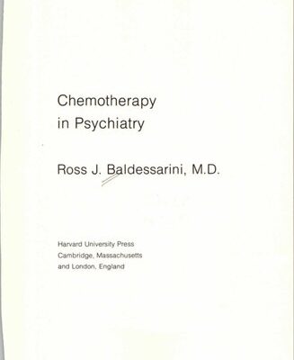 خرید و دانلود نسخه کامل کتاب Chemotherapy in Psychiatry