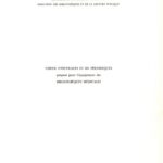 خرید و دانلود نسخه کامل کتاب Choix d’ouvrages et de périodiques proposé pour l’equipement des bibliothèques médicales