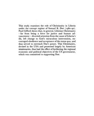 خرید و دانلود نسخه کامل کتاب Christianity and Politics in Doe’s Liberia