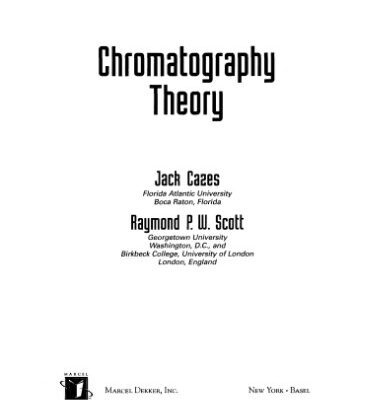 خرید و دانلود نسخه کامل کتاب Chromatography Theory