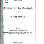 خرید و دانلود نسخه کامل کتاب Chronicon Berolinense continens res Berolini actas ab a. 1307 vsque ad a. 1699, Accedit Series consulum Berolinensum (Chronik Berlins aus Urkunden und Schriftstücken)