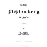 خرید و دانلود نسخه کامل کتاب Chronik des Dorfes Lichtenberg bei Berlin