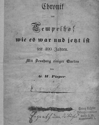 خرید و دانلود نسخه کامل کتاب Chronik von Tempelhof wie es war und jetzt ist seit 400 Jahren