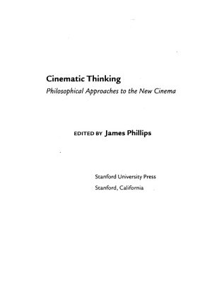 خرید و دانلود نسخه کامل کتاب Cinematic Thinking: Philosophical Approaches to the New Cinema