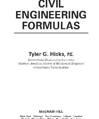 خرید و دانلود نسخه کامل کتاب Civil Engineering Formulas