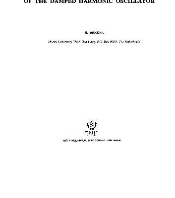خرید و دانلود نسخه کامل کتاب Classical and Quantum Mechanics of the Damped Harmonic Oscillator