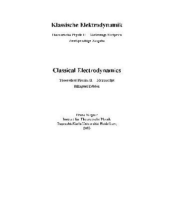 خرید و دانلود نسخه کامل کتاب Classical electrodynamics – Klassische Elektrodynamik
