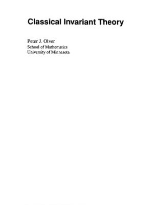 خرید و دانلود نسخه کامل کتاب Classical Invariant Theory