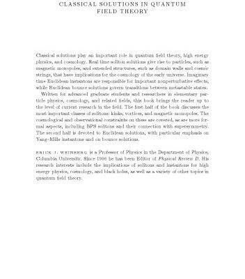 خرید و دانلود نسخه کامل کتاب Classical Solutions in Quantum Field Theory: Solitons and Instantons in High Energy Physics