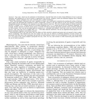 خرید و دانلود نسخه کامل کتاب CLAY COATS OCCURRENCE AND RELEVANCE TO PRESERVATION OF POROSITY IN SANDSTONES