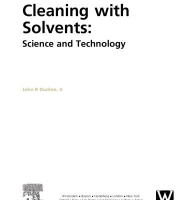 خرید و دانلود نسخه کامل کتاب Cleaning with Solvents. Science and Technology