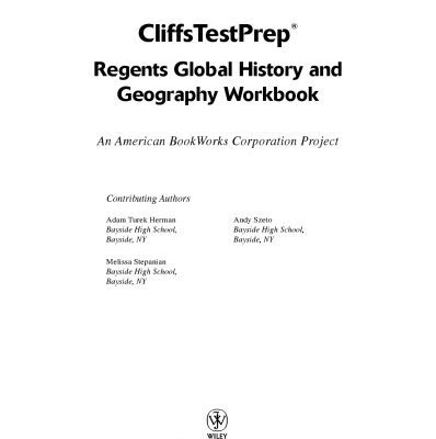 خرید و دانلود نسخه کامل کتاب CliffsTestPrep Regents Global History and Geography Workbook