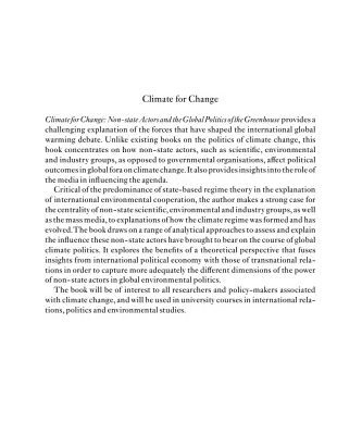 خرید و دانلود نسخه کامل کتاب Climate for Change: Non-State Actors and the Global Politics of the Greenhouse