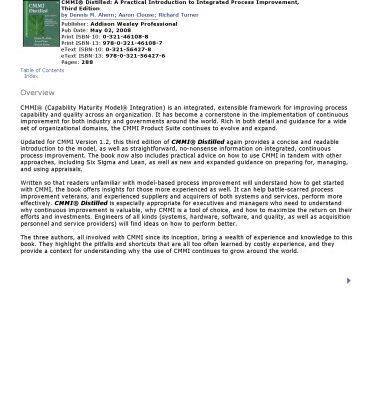 خرید و دانلود نسخه کامل کتاب CMMI Distilled: A Practical Introduction to Integrated Process Improvement