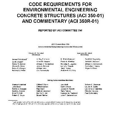خرید و دانلود نسخه کامل کتاب Code requirements for environmental engineering concrete structures ACI 350-01 and commentary