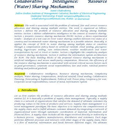 خرید و دانلود نسخه کامل کتاب Collaborative Intelligence: Resource (Water) Sharing Mechanism