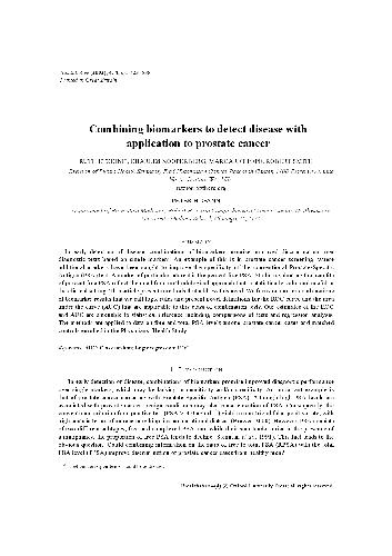 خرید و دانلود نسخه کامل کتاب Combining biomarkers to detect disease with application to prostate cancer_68b9ea2adcb04.jpeg خرید و دانلود نسخه کامل کتاب Combining biomarkers to detect disease with application to prostate cancer