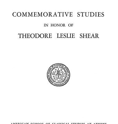 خرید و دانلود نسخه کامل کتاب Commemorative Studies in Honor of Theodore Leslie Shear (Hesperia Supplement vol.8)