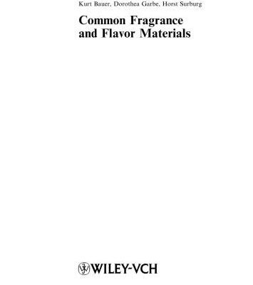 خرید و دانلود نسخه کامل کتاب Common Fragrance and Flavor Materials: Preparation, Properties and Uses