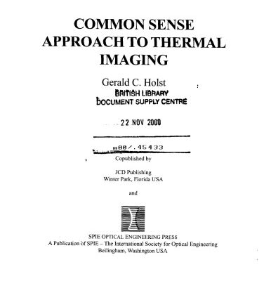 خرید و دانلود نسخه کامل کتاب Common Sense Approach to Thermal Imaging (SPIE Press Monograph Vol. PM86)