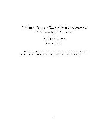 خرید و دانلود نسخه کامل کتاب Companion to J.D. Jackson’s Classical Electrodynamics