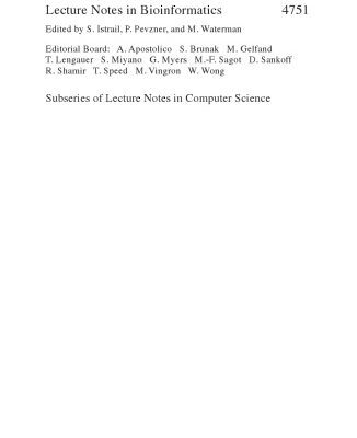 خرید و دانلود نسخه کامل کتاب Comparative Genomics: RECOMB 2007 International Workshop, RECOMB-CG 2007, San Diego, CA, USA, September 16-18, 2007. Proceedings