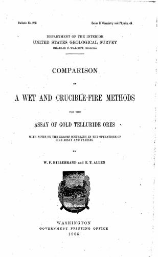 خرید و دانلود نسخه کامل کتاب Comparison of a wet and crucible-fire methods for assay of gold telluride ores_68d29772a780a.jpeg خرید و دانلود نسخه کامل کتاب Comparison of a wet and crucible-fire methods for assay of gold telluride ores