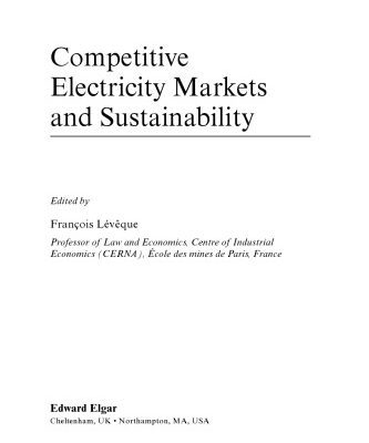 خرید و دانلود نسخه کامل کتاب Competitive Electricity Markets And Sustainability