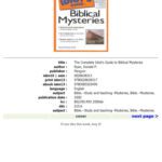 خرید و دانلود نسخه کامل کتاب Complete Idiot’s Guide to Biblical Mysteries