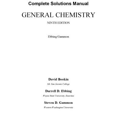 خرید و دانلود نسخه کامل کتاب Complete Solutions Manual: General Chemistry