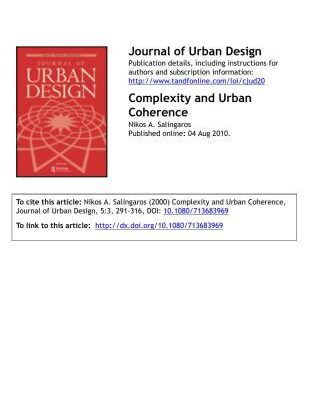 خرید و دانلود نسخه کامل کتاب Complexity and Urban Coherence