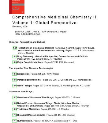خرید و دانلود نسخه کامل کتاب Comprehensive Medicinal Chemistry II, Volume 1