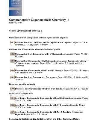 خرید و دانلود نسخه کامل کتاب Comprehensive Organometallic Chemistry 3ed Vol 06 Grp 8