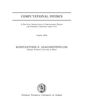 خرید و دانلود نسخه کامل کتاب Computational Physics – A Practical Introduction to Computational Physics and Scientific Computing (using C++)
