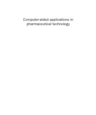 خرید و دانلود نسخه کامل کتاب Computer-aided applications in pharmaceutical technology