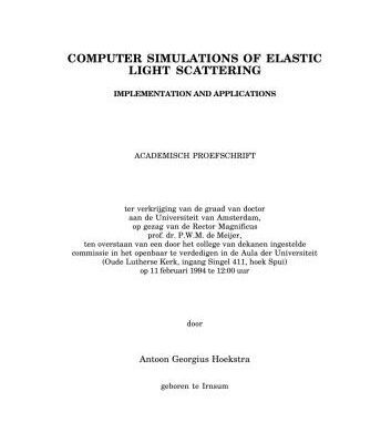 خرید و دانلود نسخه کامل کتاب Computer simulations of elastic light scattering. Implementation and applications