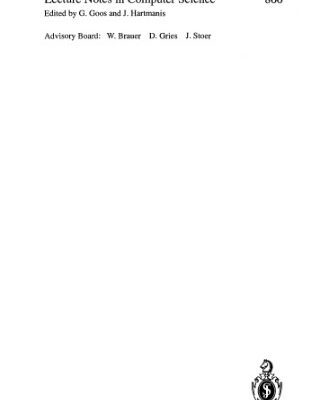 خرید و دانلود نسخه کامل کتاب Computer Vision — ECCV ’94: Third European Conference on Computer Vision Stockholm, Sweden, May 2–6, 1994 Proceedings, Volume I