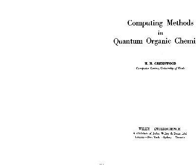 خرید و دانلود نسخه کامل کتاب Computing Methods in Quantum Organic Chemistry