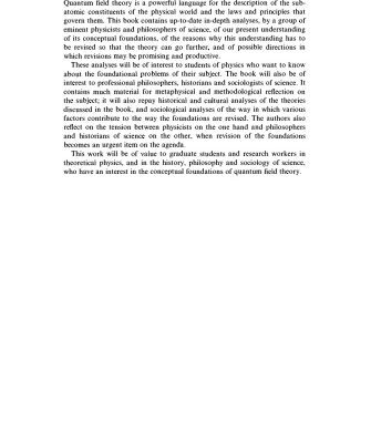 خرید و دانلود نسخه کامل کتاب Conceptual foundations of quantum field theory